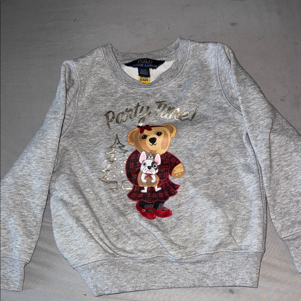 Polo by Ralph Lauren Gray Party Time Sweatshirt